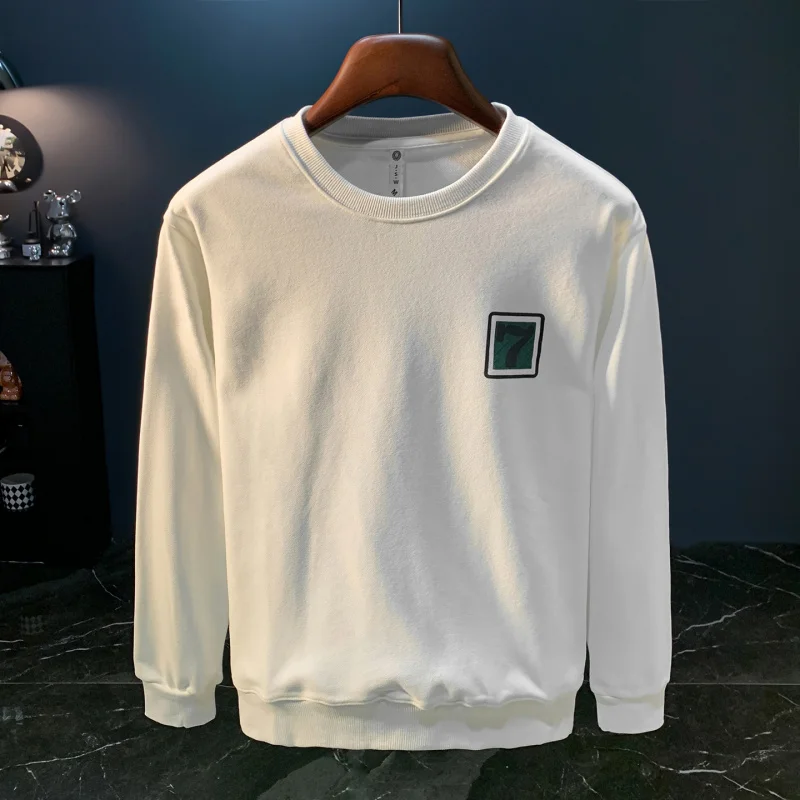 

Модная мужская толстовка с принтом осенью 2026, модная рубашка с круглым вырезом, свободный повседневный топ с длинными рукавами большого размера