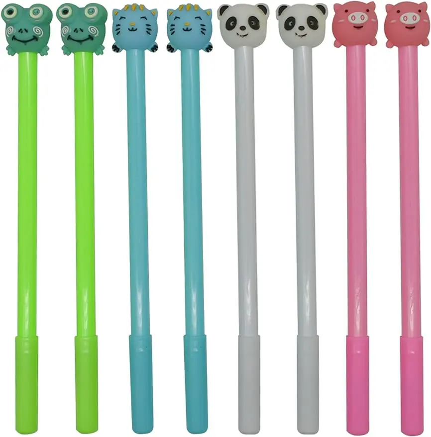 Cute Cartoon Animal Gel Pens Set Creative Frog Panda Pig Cat Pens for School Stationery Office Supplies Back To School