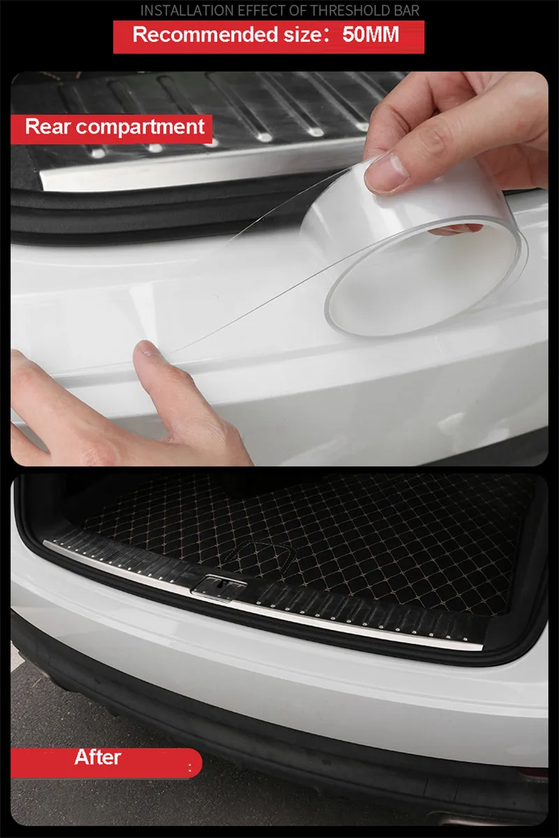 Transparent Auto Tür Aufkleber Protector Auto Tür Sill Kratz Aufkleber Protector Nano Band Auto Stoßstange Streifen Auto Schützen – Detail 4