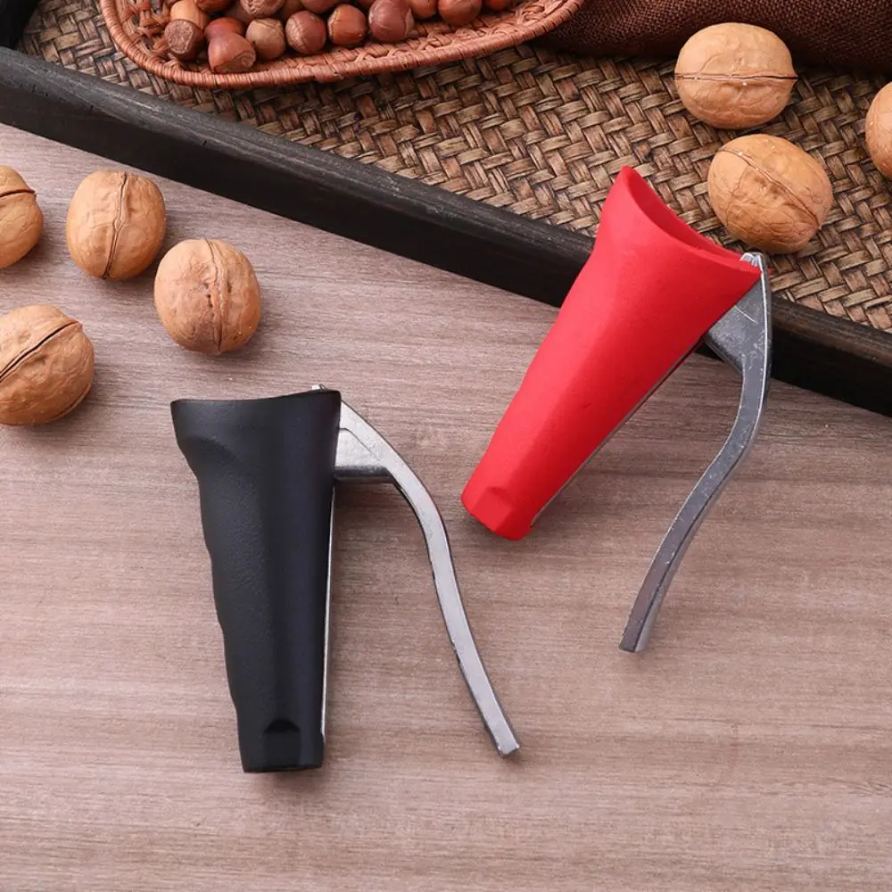 Durable Zinc Alloy Hazelnut Walnut Pliers Black Red Funnel Shape Pecan Nuts Clip Nut Opener Sheller Hazelnut Walnut