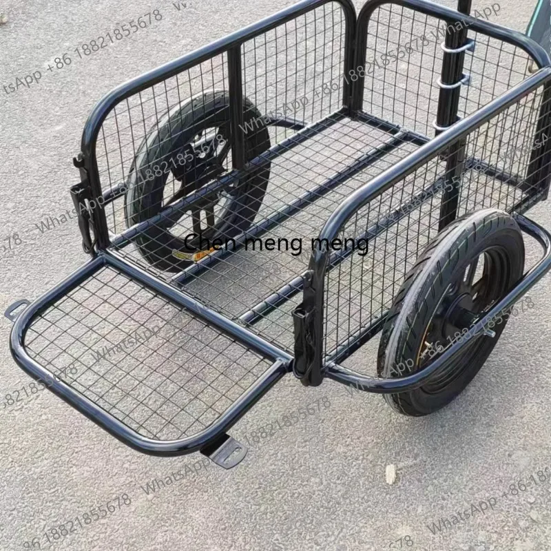 Multi-Purpose Cargo Trailer  Bike Motorcycle &Trike Hitch Trailer for Camping Fishing Delivery Heavy Duty Load Capacity100-200kg