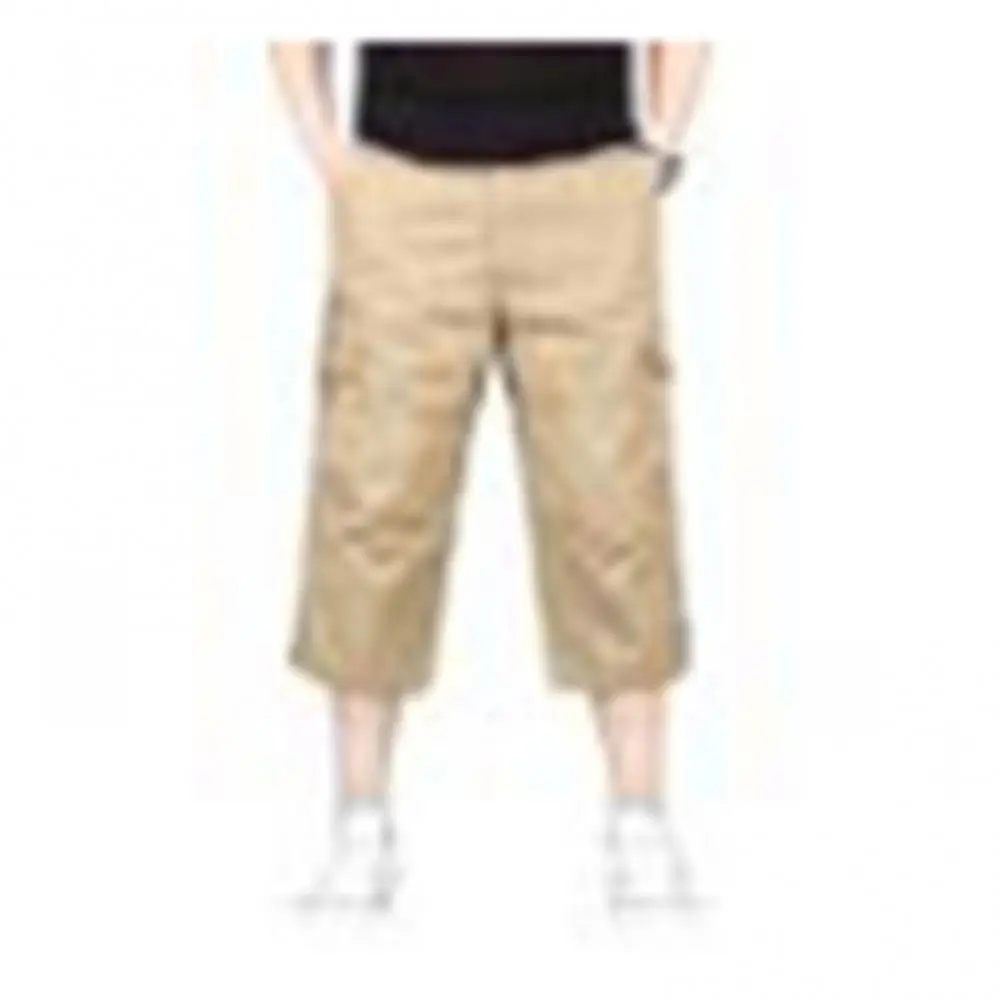 Men's Cargo Shorts Summer Loose Casual Pants Elastic Waist Large Size Outdoor Jogging Sweatpants Trend Multi Pockets