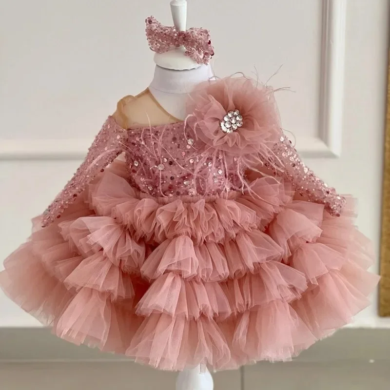 Robe longue à fleurs pour filles, manches longues, dos nu, princesse, bébé fille, mariage, fête d'anniversaire, première communion, robe de vacances