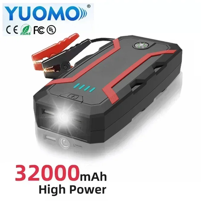 Jump Starter 12v 6000-10000mAh High Power Car Jump Starter Power Bank / Multi-Function Portable Lithium Battery Car Jump Starter