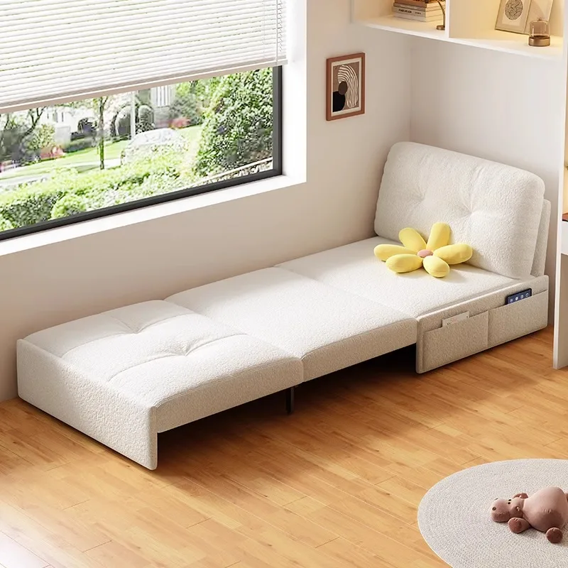 Cream wind multi-functional sofa bed dual-purpose foldable small apartment living room balcony retractable single chair