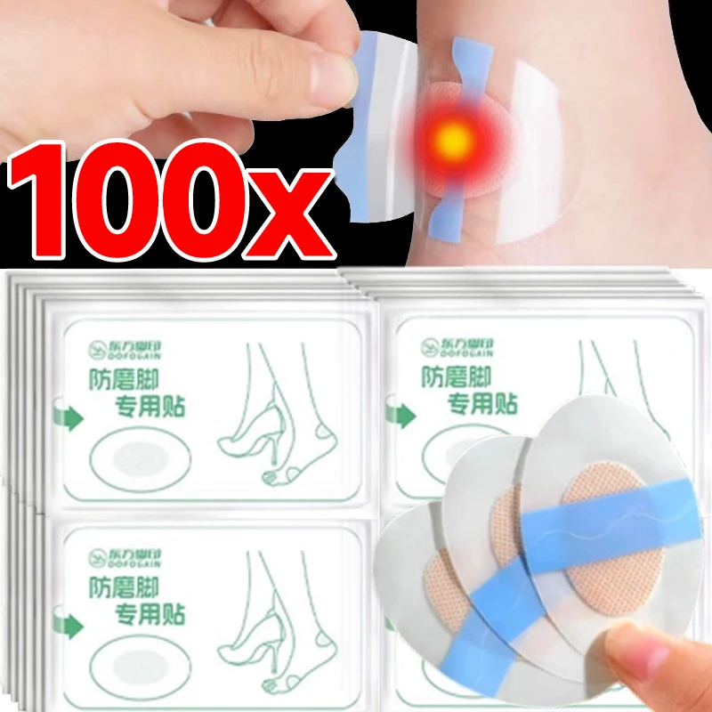 Gel Heel Protector Foot Patches Adhesive Blister Pads Heel Liner Shoes Stickers Pain Relief Plaster Foot Care Cushion Grip Pads