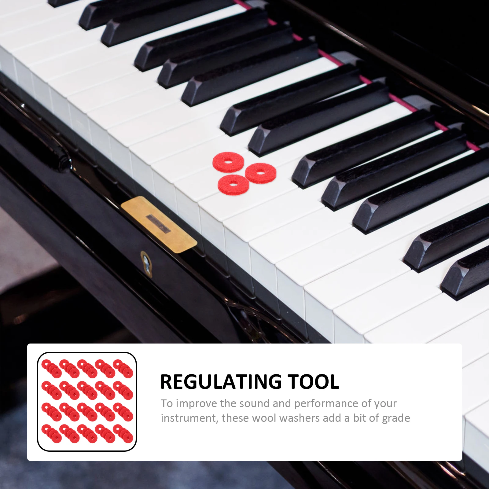 

90 Pcs Piano Repair Tools Music Tuning Accessories Keyboard Parts Washers for Leveling Balance