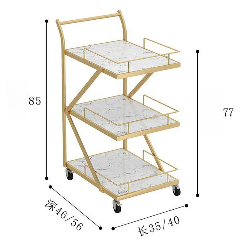 Professional Barber Salon Trolley table cart Luxury chariot Spa Equipment Organizers Tool Cart Mueble Con Ruedas Salon Furniture