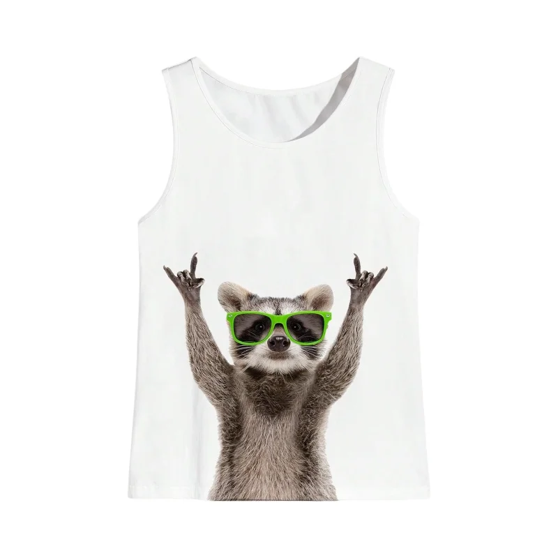 

Funny 3D Print Animal Graphic Men's Tank Tops Fashion Cool Round Neck Sleeveless Vest For Men Oversize Summer Outdoor Casual Top