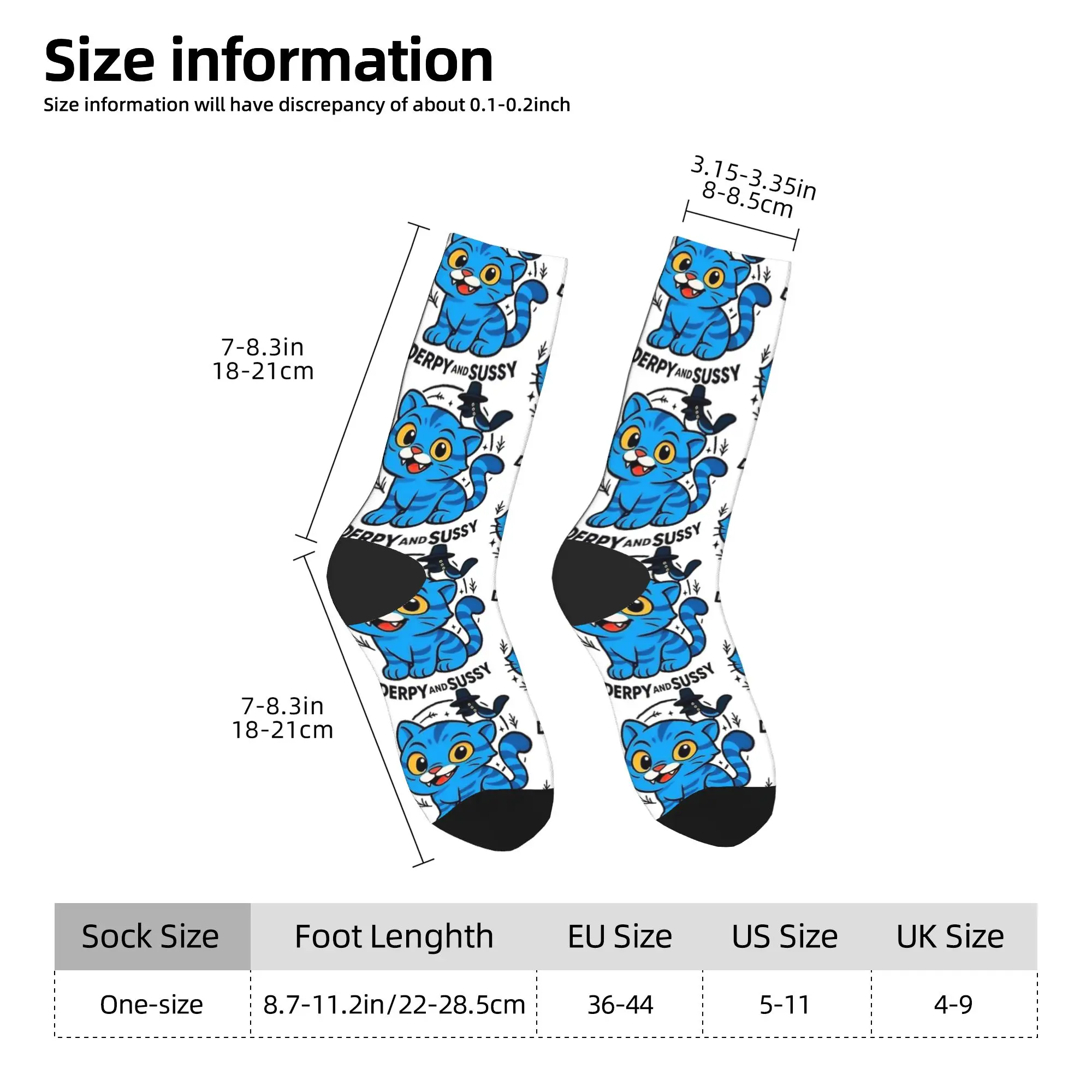 KPop Demon Hunters 아트 Derpy and Sussy 양말 캐주얼 스타킹 남성용 품질 스케이트보드 양말 가을 패턴 미끄럼 방지 양말