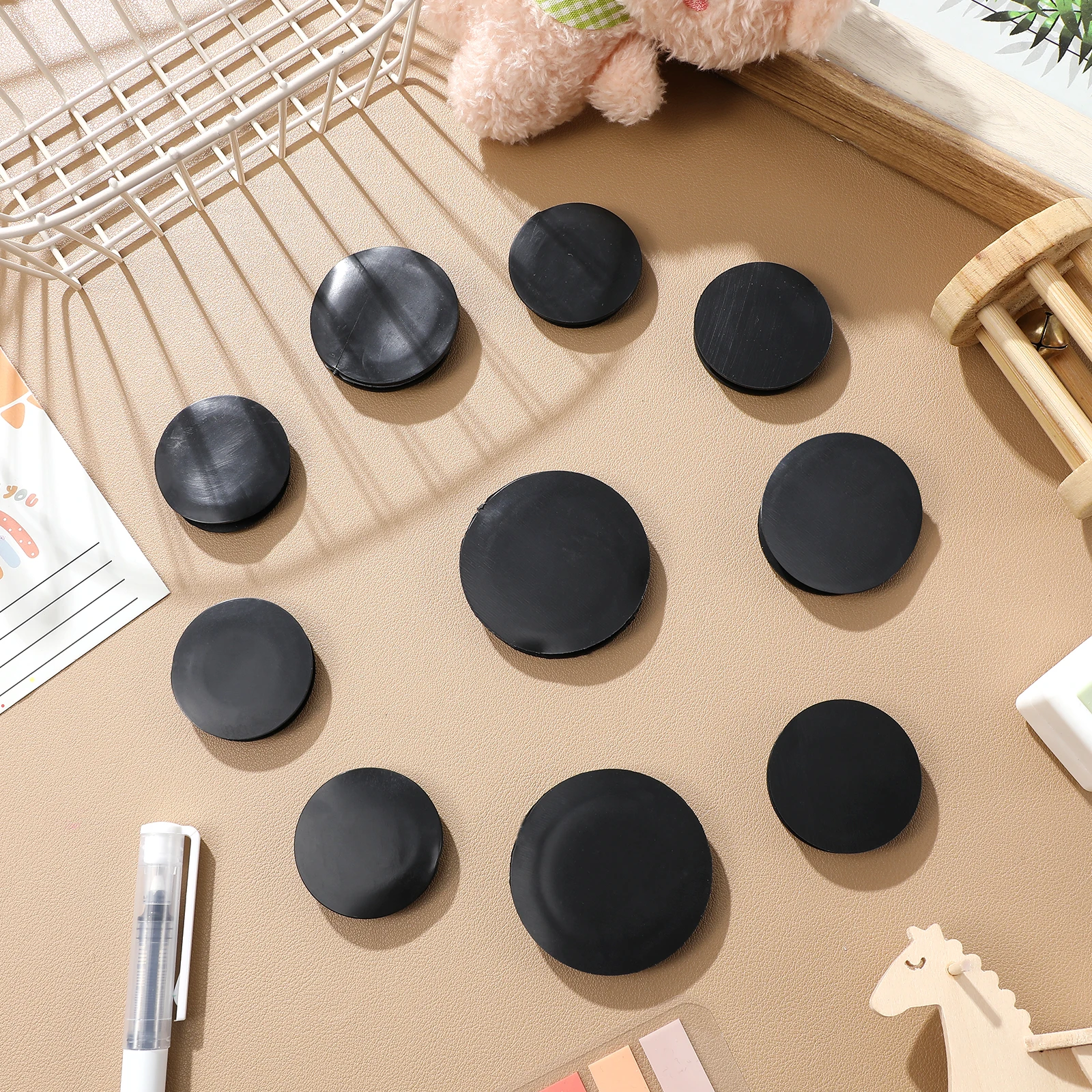 

10 Pcs Round Rubber Stoppers 26mm 25mm 30mm 32mm 38mm Piggy Bank Plugs Replacement Coin Savings Box Holes Reusable