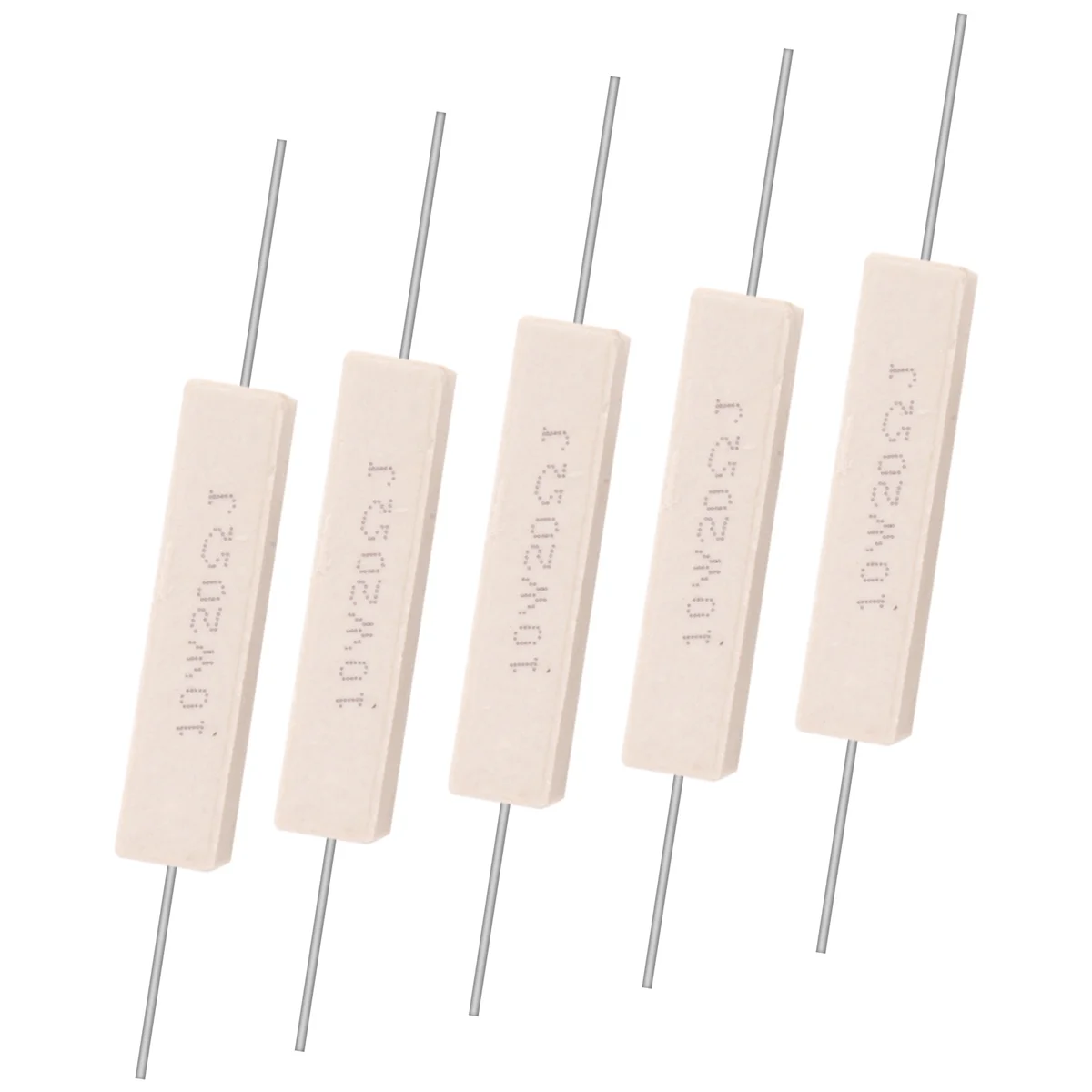 5x 10W 20 Ohm 5% Wirewound Ceramic Cement Resistor 10 Watt