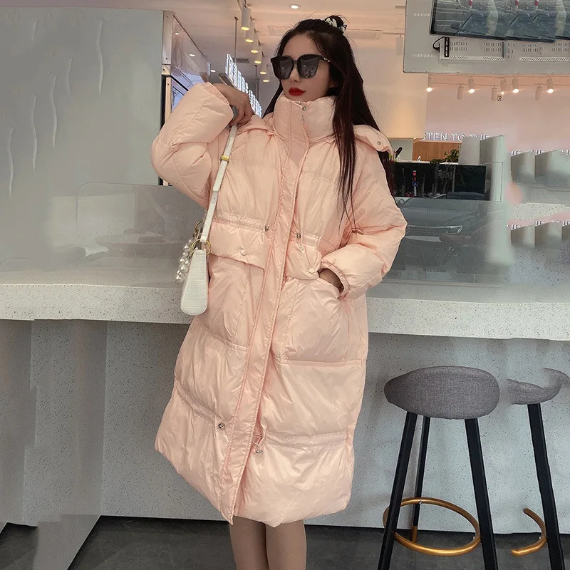 QAZIQILAND Brand New Snow Wear Winter Coat for Women Down Jacket Warm Casual Loose Hooded Winter Women Jacket Long Parkas