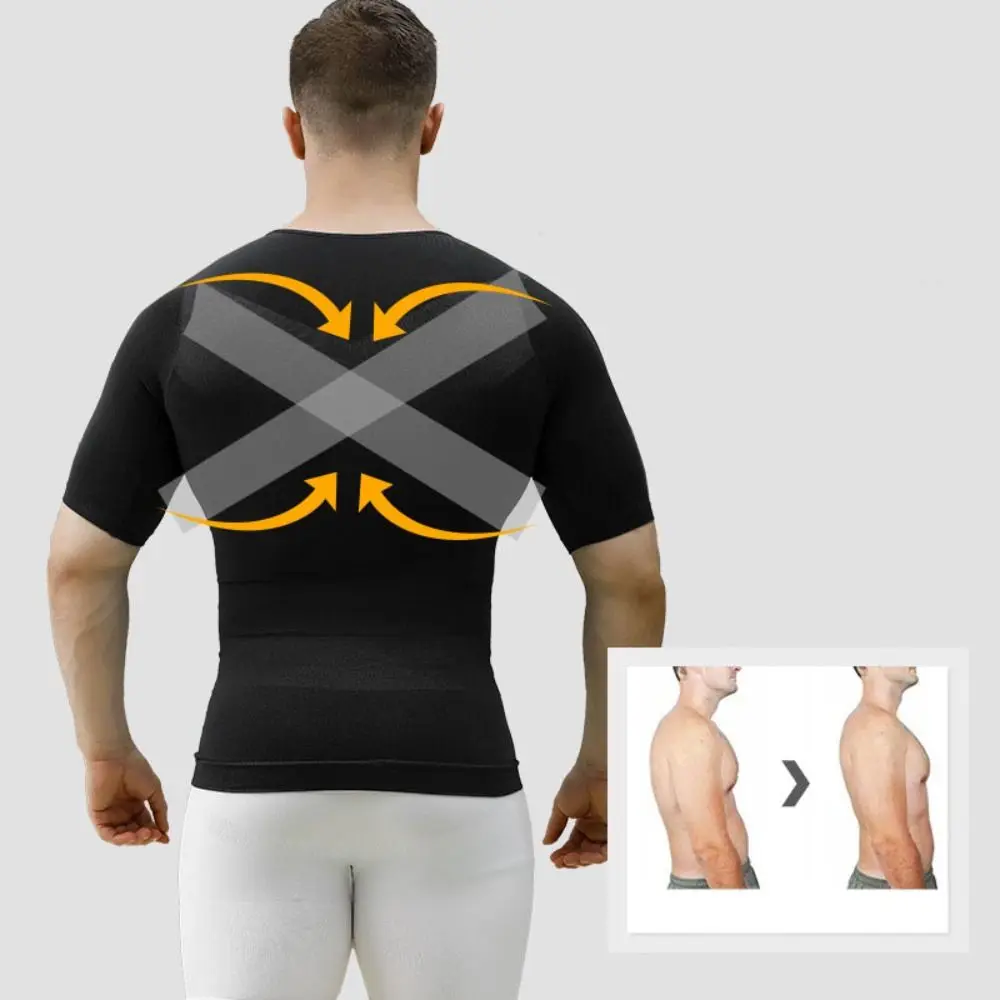 

Simple Belly Contracting Body Shaper Men Tummy Control Thin Men's Underwear Undershirts Lingerie Waist Trainer Top Shape Control