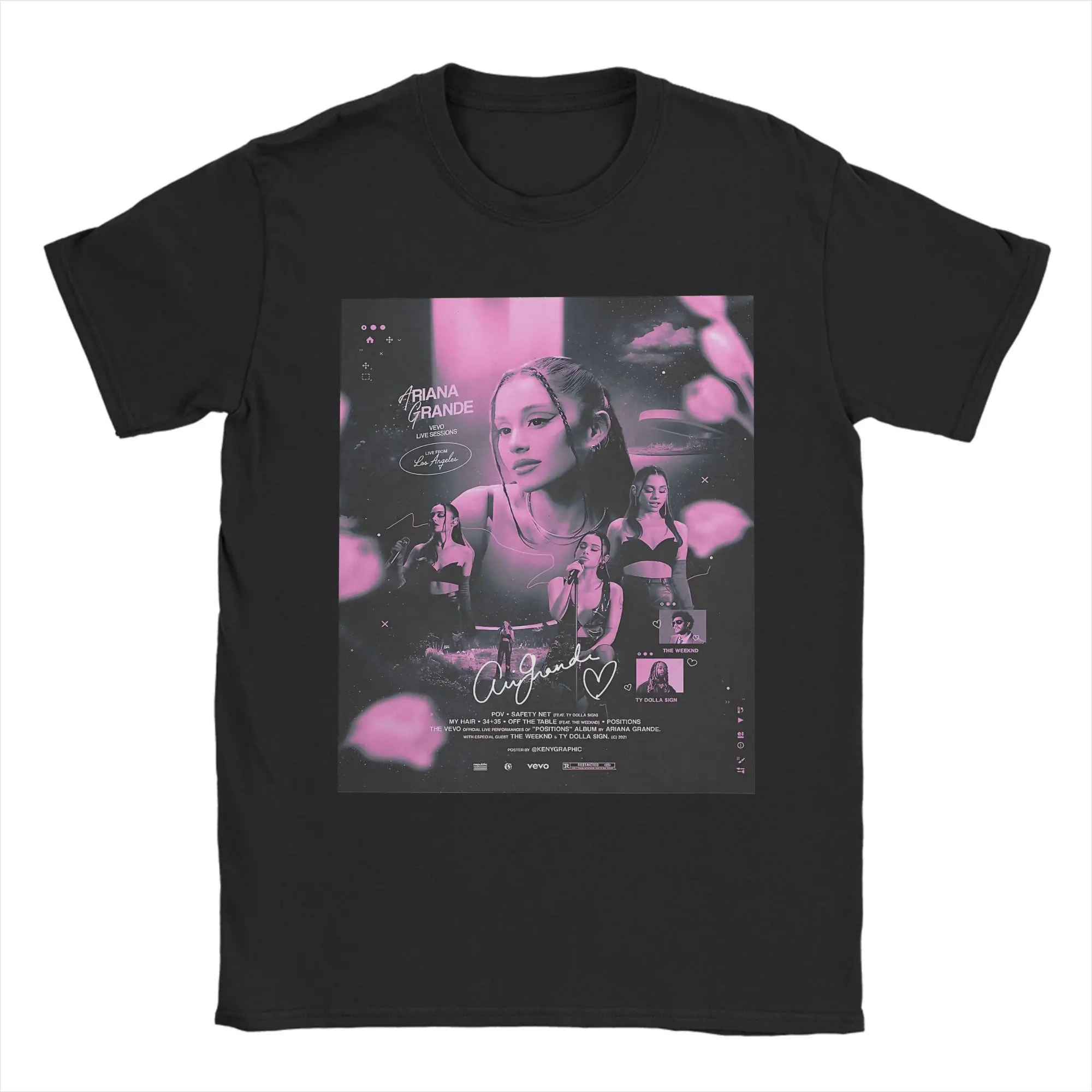 Retro The Best Singer Ariana T Shirt O-neck Short Sleeve Top Tee Grande  Vintage Pop Music R&B Cotton Summer Clothes