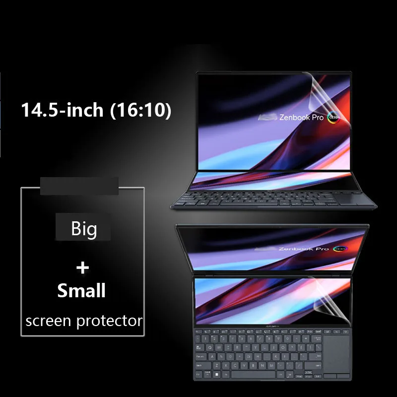 Anti Scratch Cover Screen+Small Screen Protector For ASUS Zenbook Pro 14 Duo OLED UX8402 UX8402ZA UX8402VV UX8402VU 14.5