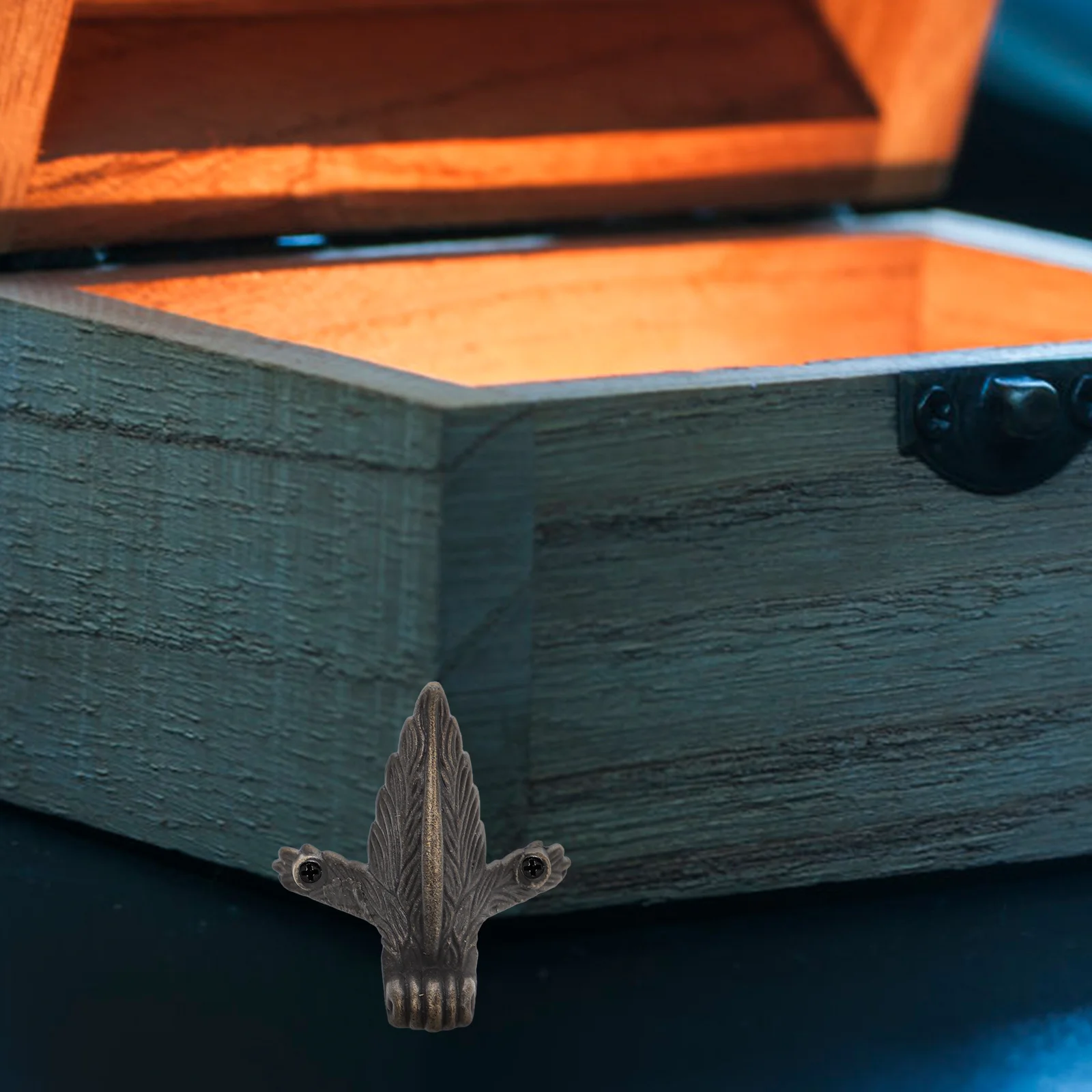 

4Set Vintage Zinc Alloy Decorative Cabinet Feet Sturdy Metal Legs Furniture Jewelry Support Replacement Legs