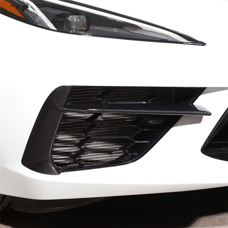 

Strict For Corvette C8 2020-2023 Car Front Bumper Fog Light Lamp Trim Air Inlet Vent Grille Cover Accessories
