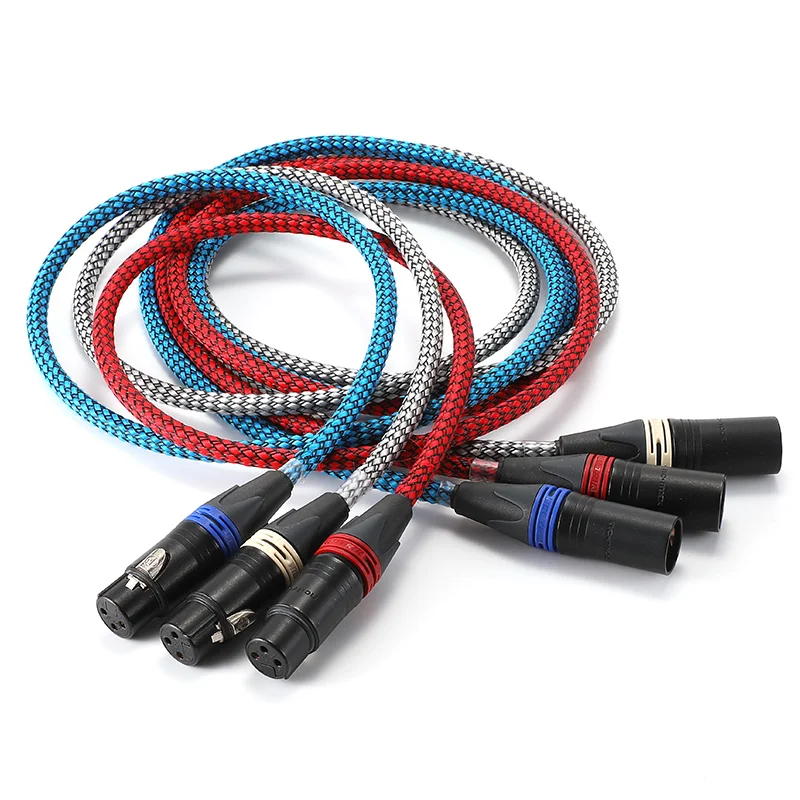 Mixer Audio Line 3 Pin Gold-plated XLR Balance Cable Male to Female Canare Microphone Cable L-4E6S Neutrik XLR Plug NC3MXX-B