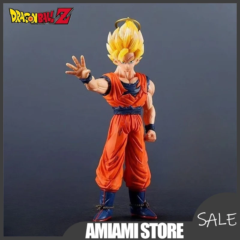 Figura de Dragon Ball Z Super Saiyan 2 Goku, 24,5 cm, transmisión instantánea, modelo de Anime, estatua coleccionable de PVC para regalo de seguidores