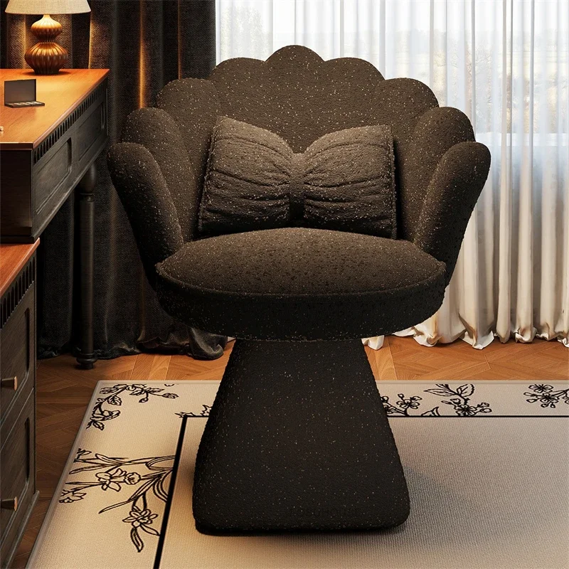 & Nordic Luxury Velvet Swivel Vanity Stools French Inspired Premium Vanity Chair for Bedroom Furniture Dressing Table Ottomans