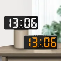 Modern LED Digital Clock with Large Display, Alarm, Temperature, Calendar & Nightlight for Bedside Decor