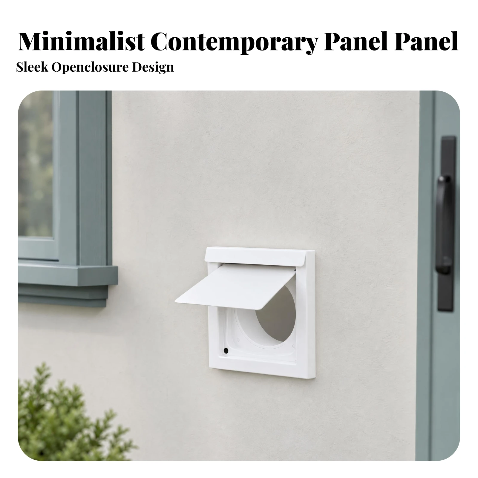 

Dryer Vent Cover Hinged Flap 4-Inch Wall Vent Cover Outdoor Exhaust Cap Sloped Top Water-Shedding Rim Edge