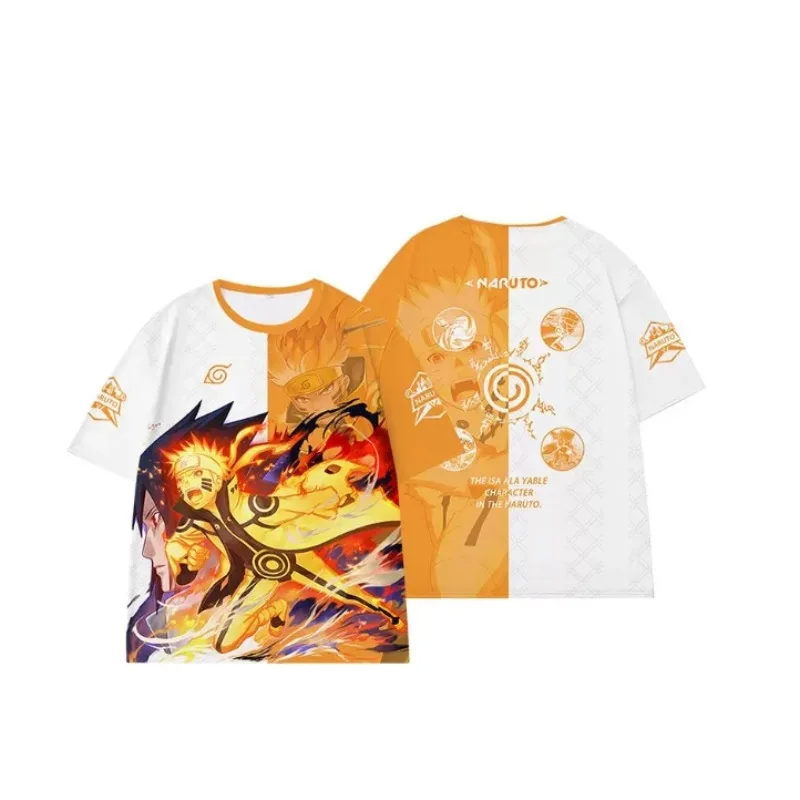 Naruto Kakashi Sasuke Anime Split Spliced Short Sleeve T Shirt 3D All Over Print Breathable Harajuku Streetwear Unisex Casual