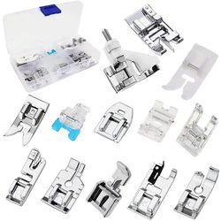 13 PCS/Box Presser Foot Set Roller Foot Invisi Zipper Foot For Brother Singer Janome Household Sewing Machine Accessories