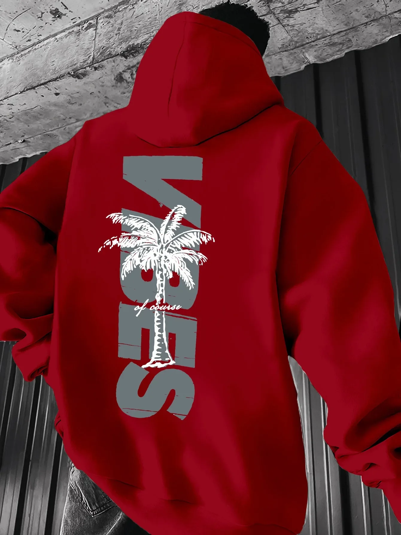 مطبوعات على شكل حرف وشجرة النخيل، ملابس كاجوال وعصرية، مريحة، هوديس عصرية للخريف والشتاء للرجال