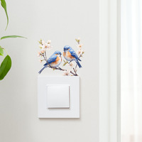 1pcs Painted Branches Bird Bedroom Living Room Switch Paste Home Decoration Beautify Wall Stickers Self-Paste
