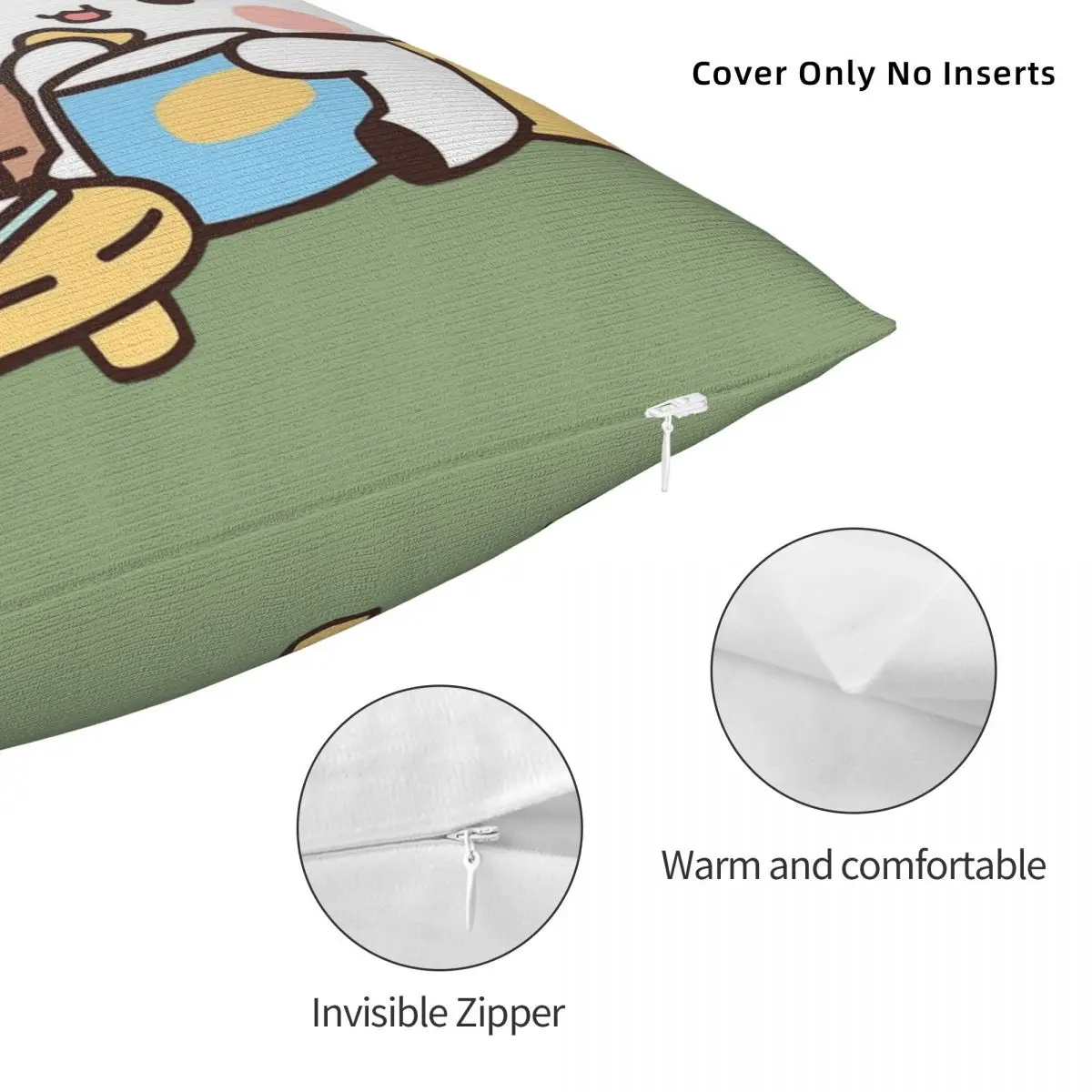 BuBu و Dudu وسادة غطاء الجدة كيس وسادة ل أريكة ديكور المنزل غطاء الوسادة مربع سادات هدية عيد ميلاد