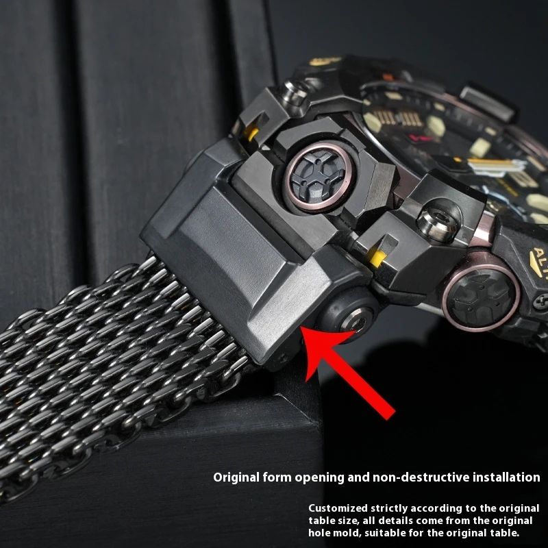 ل كاسيو G-SHOCK Mudmaster GWG-B1000 الجيل الثالث تعديل حزام محول الجلود FKM حزام ساعة اليد موصل البلاستيك
