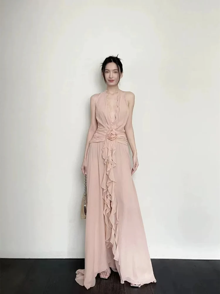 Riviera française Ele Bal Haut de gamme Dr Sexy Rose Long Dr Pure Desire Vaion Dr Suspendu Ne Design Bal D...