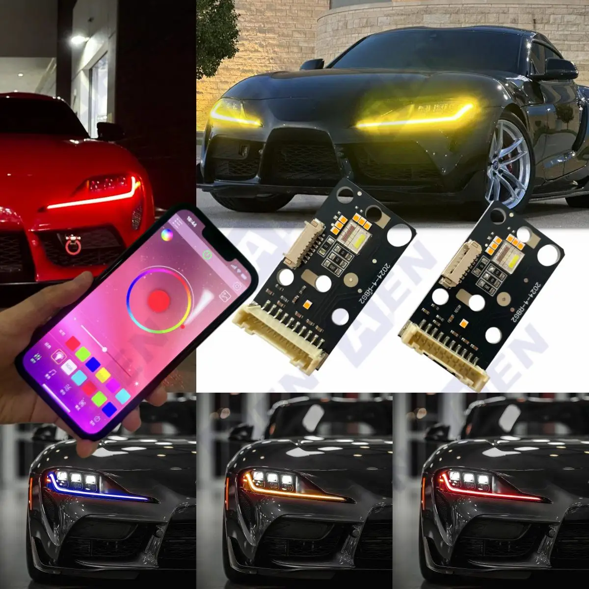 

RGB Angel Eye DRL LED Boards For 2020-2025 Toyota GR Supra A90 A91 LED Headlight Daytime Running Light Module