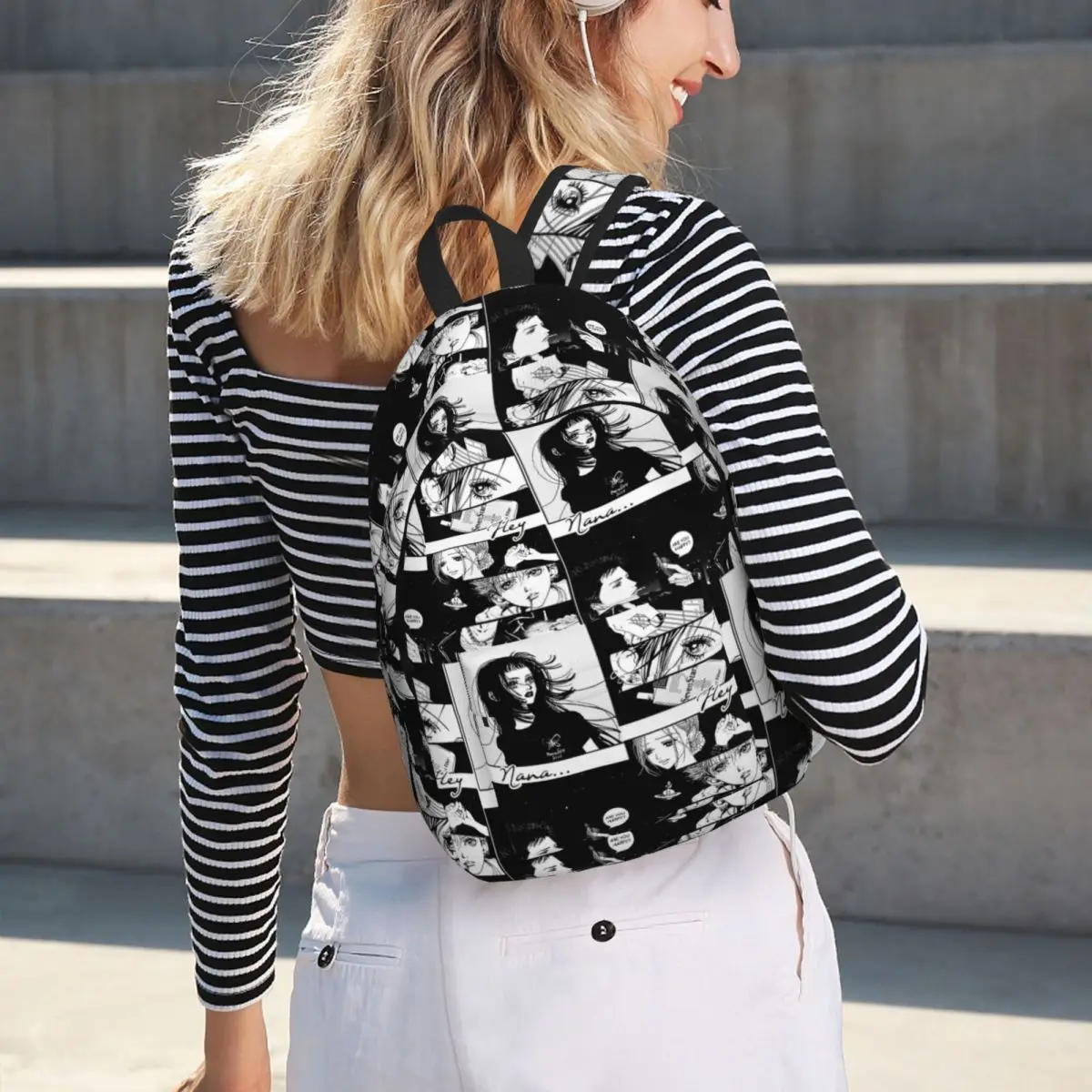 

Nana The Black Stones Osaki Anime Student Backpack School Bag Hiking Travel Daypack for Boys Girls Bookbag Shoulder Bags