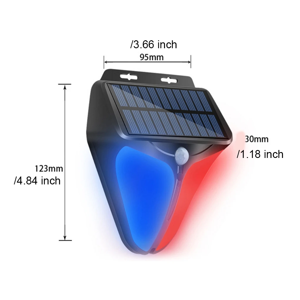 Imagem -06 - Lâmpada Sensor de Luz de Alarme Solar Led Detector de Latido de Cachorro Sirene Sirene de Segurança