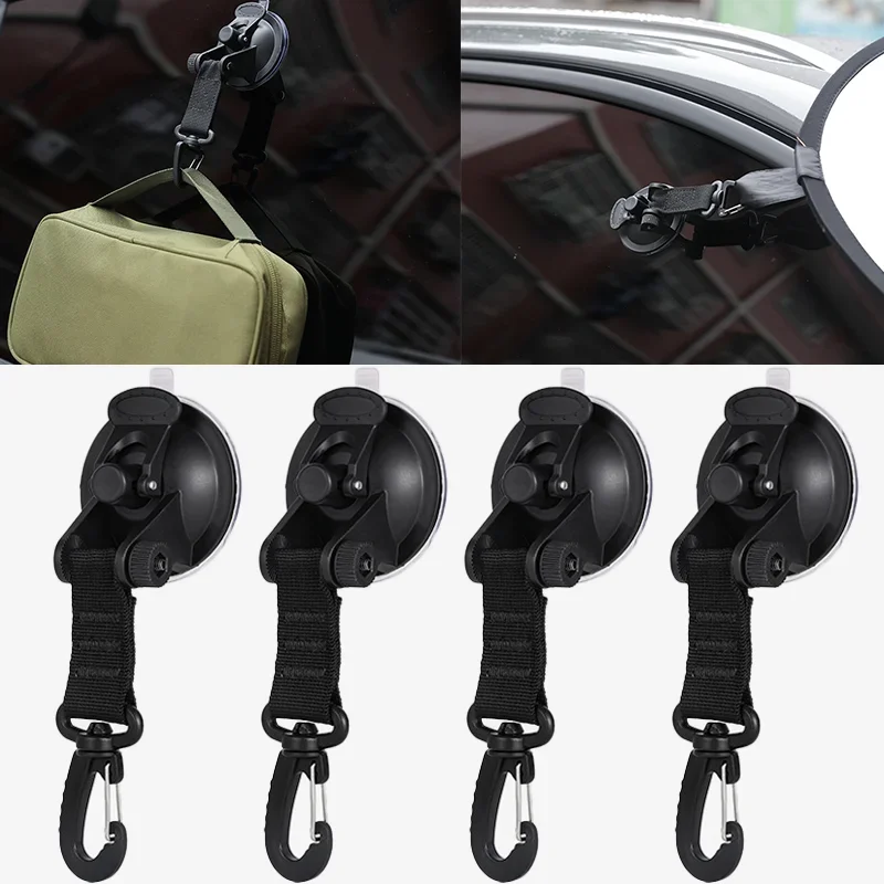 

2/4PCs Car Truck Tent Suction Cups Buckle Multifunctional Round Triangular Outdoor Camping Tents Securing Hook Auto Accessories