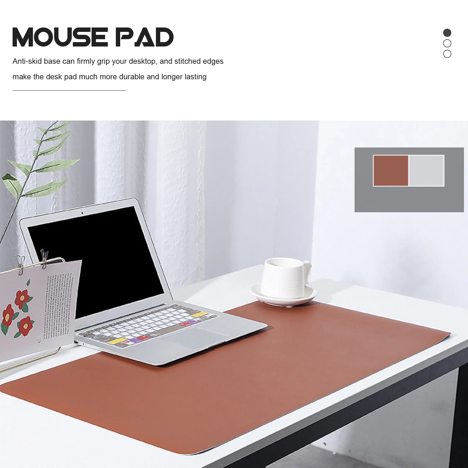 

Multifunction Laptop Mouse Pad Large Desk Mat Stylish Craft Detail Anti-Slip Bottom for Office Desk Writing Pad Usage