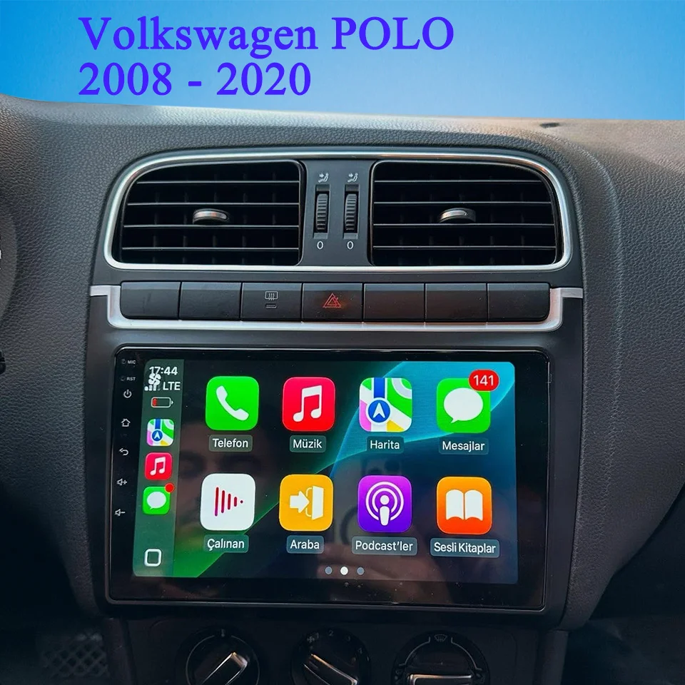 For Volkswagen POLO 2008 2010 2012 2014 2016 2018 2020 Autoradio Video Audio DVD Cassette GPS Head Unit Carplay Auto 4G Sim WiFi