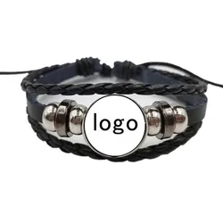 Bracelet avec Logo Personnalisé, Personnalisation de Photos en Noir et Blanc, de Documents, Privée