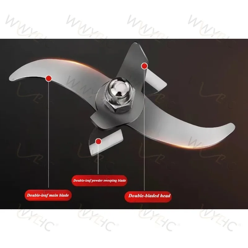 Hardened Blade Cutter Head Replacement Accessory Fit for 800‑4500g Super Fine Powder Grinder Pulverizer
