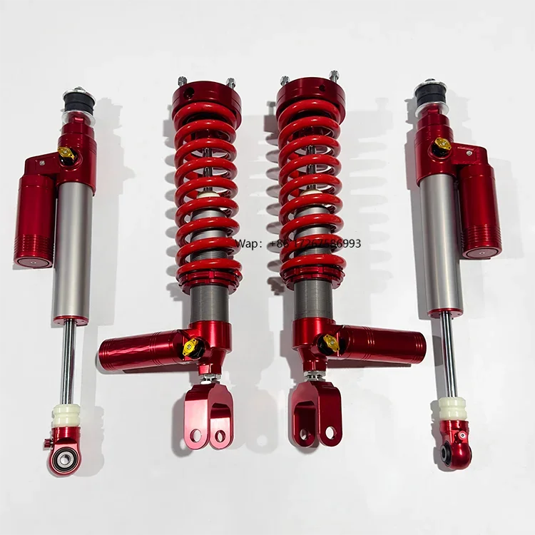 BJ40P Integrated Shock Absorbers with 2-Inch Front 2.5-Inch Rear 2.25-Compression (8-Stage) Rebound (6-Stage) in Red
