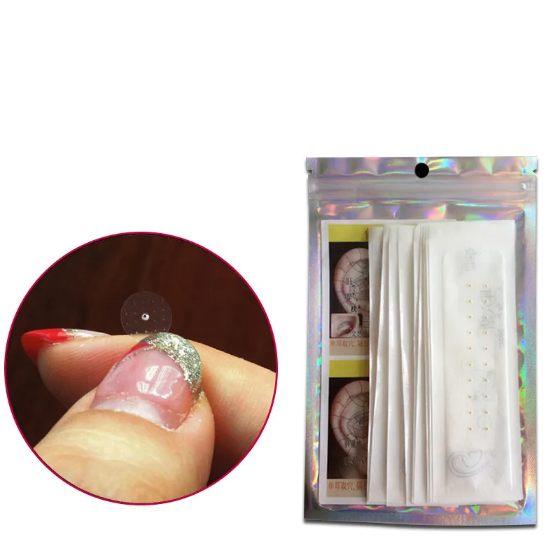 200pcs/100pcs/20pcs Acupuncture Crystal/magnetic beads/ silver beads Auricular Ear Stickers Acupoint pressure stimulation patch