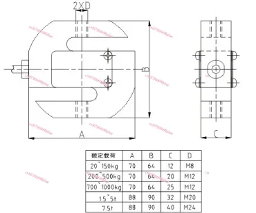 S Type Weighing Sensor High Precision Tension Pressure Sensor PST100K200KG