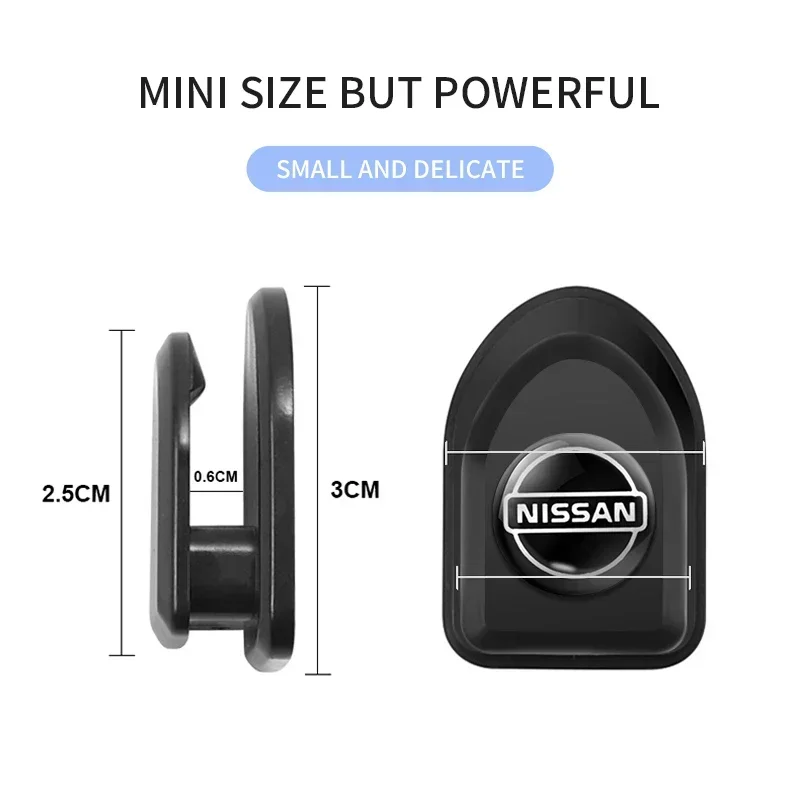 1/2/4Pcs Mini Car Hooks Interior Dashboard Convenience Storage Hook For Nissan Qashqai J11 Juke Tiida Almera Murano Accessories