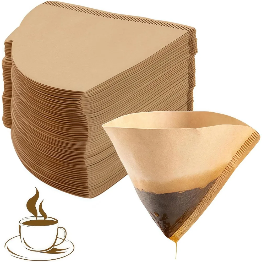 Unbleached Natural Brown Size 02 Cone Coffee Filters 100 Count Disposable Paper Filters For Drip Pour Over Coffee Makers Brews 2 to 4 Cups Perfection Biodegradable Eco Friendly Kitchen Essential Compatible With Most Home