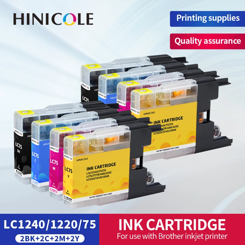 

HINICOLE новый для картриджа Brother LC1280 LC1240 чернила для принтера LC1220 для MFC-J280W J430W J435W J5910DW J625DW J6510DW J6910DW