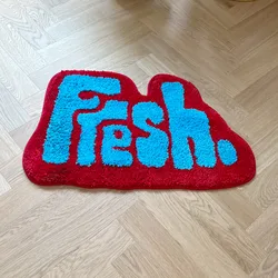 Fresh Tufted Flocking Carpet Mathroom Thick Tufted Design Sense Trendy Modern Fashion IG Decorative Cloakroom Living Room Rug