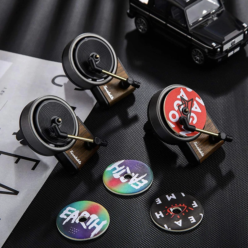 Car Air Freshener Car Fragrance Diffusers Clips in Retro Style Record Player Design Air Fresheners Clip Perfume